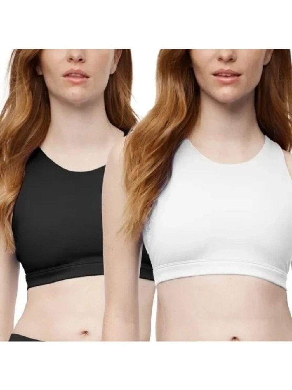GapFit 2-Pack Sports Bra XL With Moisture-Wicking Compression Black & White
